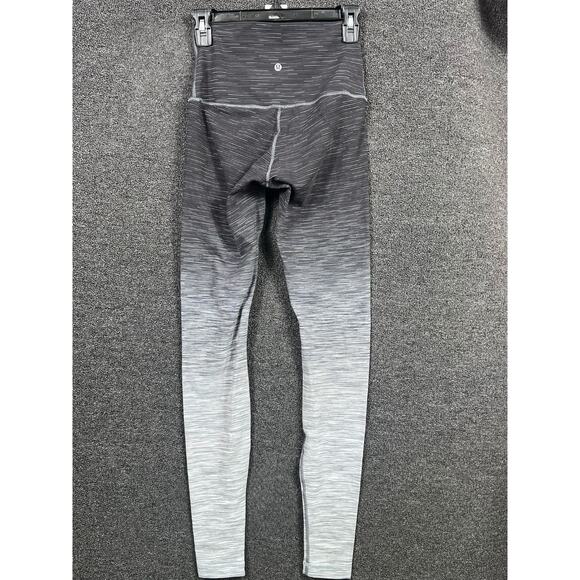 Lululemon Wunder Under Leggings Size 4 Hi-Rise Black Ombre Full Length Space Dye - Picture 2 of 7